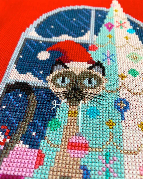 Christmas Cat Cross Stitch Pattern 5 Christmas Cat Cross Stitch Pattern - Image 3