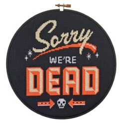 Sorry We're Dead Cross Stitch Pattern -Olympus Handmade Store satsuma street sorry were dead halloween snarky cross stitch pattern 01