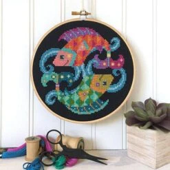 Zodiac Cross Stitch Pattern - Pisces