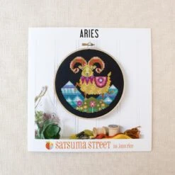 Zodiac Cross Stitch Pattern - Aries 7 Zodiac Cross Stitch Pattern - Aries -Olympus Handmade Store satsuma street zodiac cross stitch series charts 2