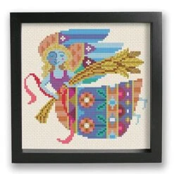 Zodiac Cross Stitch Pattern - Virgo -Olympus Handmade Store satsuma street zodiac cross stitch virgo 2a