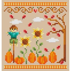 Pumpkin Trio Cross Stitch Pattern -Olympus Handmade Store shannon christine cross stitch pattern pumpkin patch 01