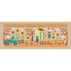 Pumpkin Trio Cross Stitch Pattern