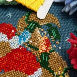 Squirrel's Bright Winter Night Cross Stitch Pattern -Olympus Handmade Store squirrelsnight 1080 4