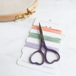 Heart Embroidery Scissors -Olympus Handmade Store stitched modern heart embroiderry scissors 03 2