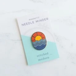 Sunset Waves Magnetic Needle Minder -Olympus Handmade Store stitched modern needle minder ocean waves 02 0c8ce7e6 35e5 4eb5 ad39 e91975ed384f