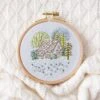 Snowy Cabin Mini Hoop Hand Embroidery Kit -Olympus Handmade Store tamar 20230412 27