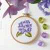 Purple Hortensia Mini Hoop Hand Embroidery Kit 1 Purple Hortensia Mini Hoop Hand Embroidery Kit -Olympus Handmade Store tamar 20230412 30