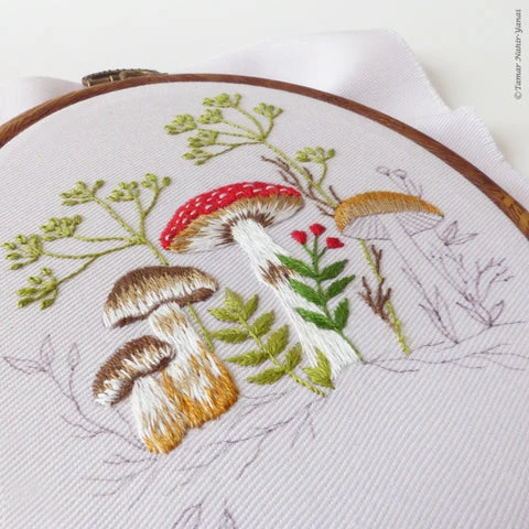 Forest Mushrooms Hand Embroidery Kit 4 Forest Mushrooms Hand Embroidery Kit - Image 2