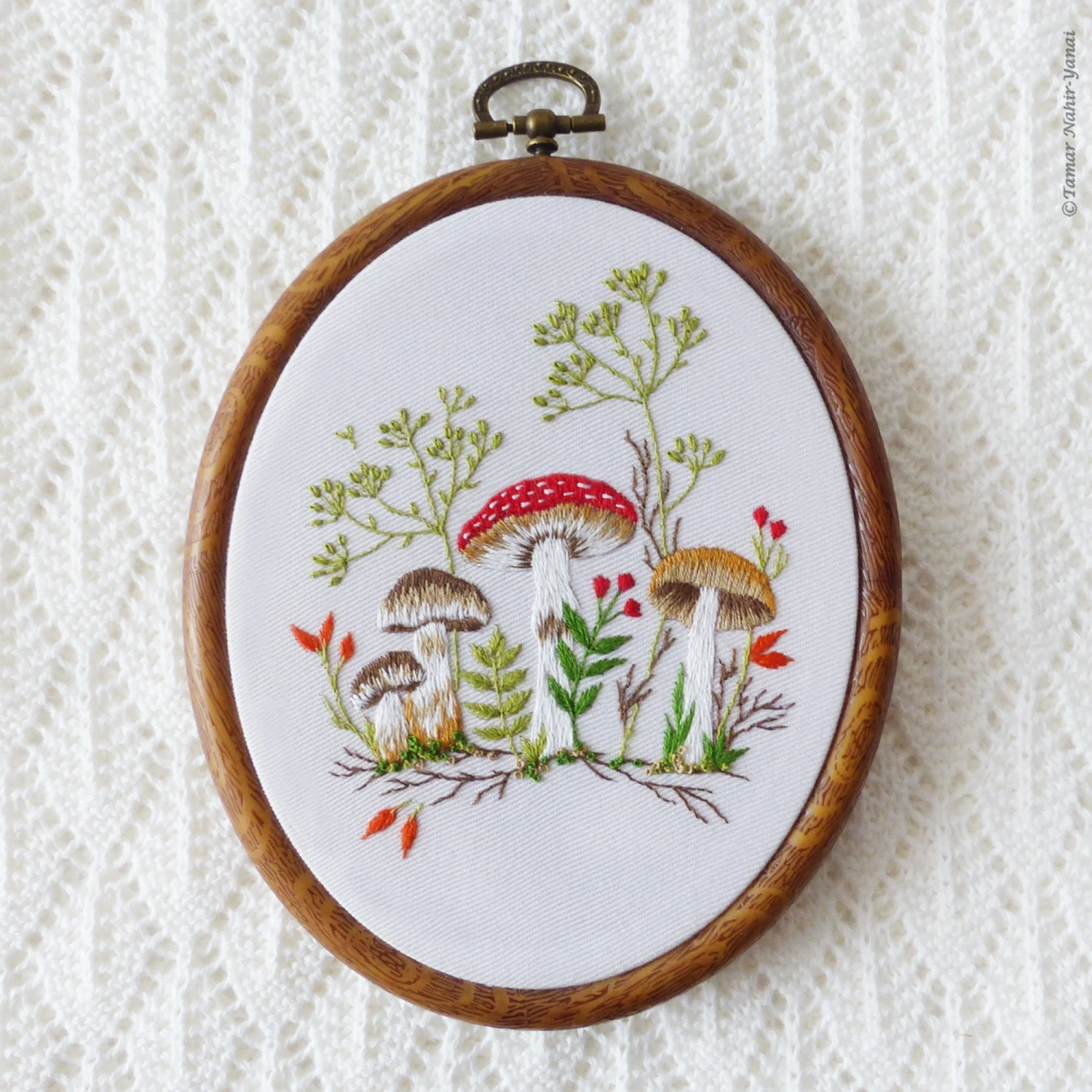 Forest Mushrooms Hand Embroidery Kit 3 Forest Mushrooms Hand Embroidery Kit