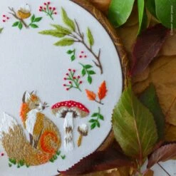 Autumn Fox Hand Embroidery Kit -Olympus Handmade Store tamar hand embroidery kit autumn fox 0002 Layer6 b1e4a416 f161 4ef6 9173 5544c429c246