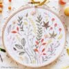 Autumn Leaves Hand Embroidery Kit -Olympus Handmade Store tamar hand embroidery kit autumn leaves 01