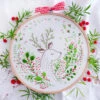 Christmas Deer Hand Embroidery Kit -Olympus Handmade Store tamar hand embroidery kit christmas deer 01