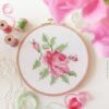 Cross Stitch Rose Hand Embroidery Kit