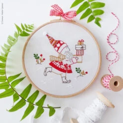 Dashing Santa Hand Embroidery Kit