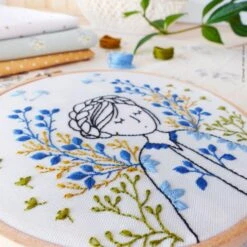 Dreamy Lady Hand Embroidery Kit -Olympus Handmade Store tamar hand embroidery kit dreamy ladyl 03