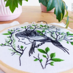 Forest Girl Hand Embroidery Kit -Olympus Handmade Store tamar hand embroidery kit forest girl 02