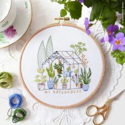 Greenhouse Hand Embroidery Kit