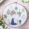 Hair Bun Girl Hand Embroidery Kit