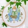 Reading Time Hand Embroidery Kit -Olympus Handmade Store tamar hand embroidery kit reading time 01