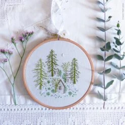 Snowy Night Hand Embroidery Kit 11 Snowy Night Hand Embroidery Kit -Olympus Handmade Store tamar hand embroidery kit snowy nights 0002 Layer3