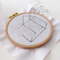 Tiny Greenhouse Mini Hand Embroidery Kit -Olympus Handmade Store tamar hand embroidery kit tiny greenhouse 01