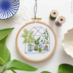 Tiny Greenhouse Mini Hand Embroidery Kit