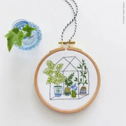 Tiny Greenhouse Mini Hand Embroidery Kit -Olympus Handmade Store tamar hand embroidery kit tiny greenhouse 03