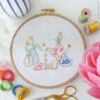 Tulips And Cat Hand Embroidery Kit -Olympus Handmade Store tamar hand embroidery kit tulips cat 07