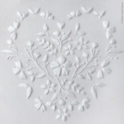 White Heart Hand Embroidery Kit -Olympus Handmade Store tamar hand embroidery kit white heart 03