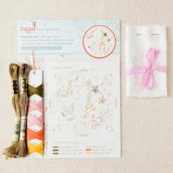 Autumn Leaves Hand Embroidery Kit -Olympus Handmade Store tamar nahir yanai hand embroidery kit 22