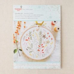 Autumn Leaves Hand Embroidery Kit -Olympus Handmade Store tamar nahir yanai hand embroidery kit 23