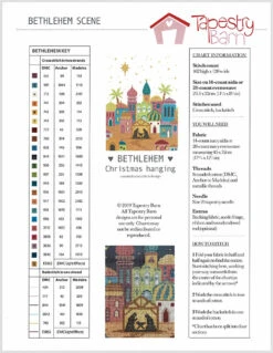 Bethlehem Christmas Nativity Scene Cross Stitch Pattern -Olympus Handmade Store tapestry barn cross stitch pattern bethlehem scene 03