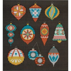 Bright Baubles Cross Stitch Pattern