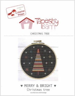Merry And Bright Christmas Tree Cross Stitch Pattern 6 Merry And Bright Christmas Tree Cross Stitch Pattern -Olympus Handmade Store tapestry barn cross stitch pattern christmas tree 02