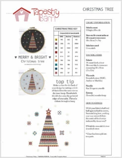 Merry And Bright Christmas Tree Cross Stitch Pattern 7 Merry And Bright Christmas Tree Cross Stitch Pattern -Olympus Handmade Store tapestry barn cross stitch pattern christmas tree 03