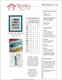Portuguese Fish Cross Stitch Pattern 13 Portuguese Fish Cross Stitch Pattern -Olympus Handmade Store tapestry barn cross stitch pattern portugese fish 05