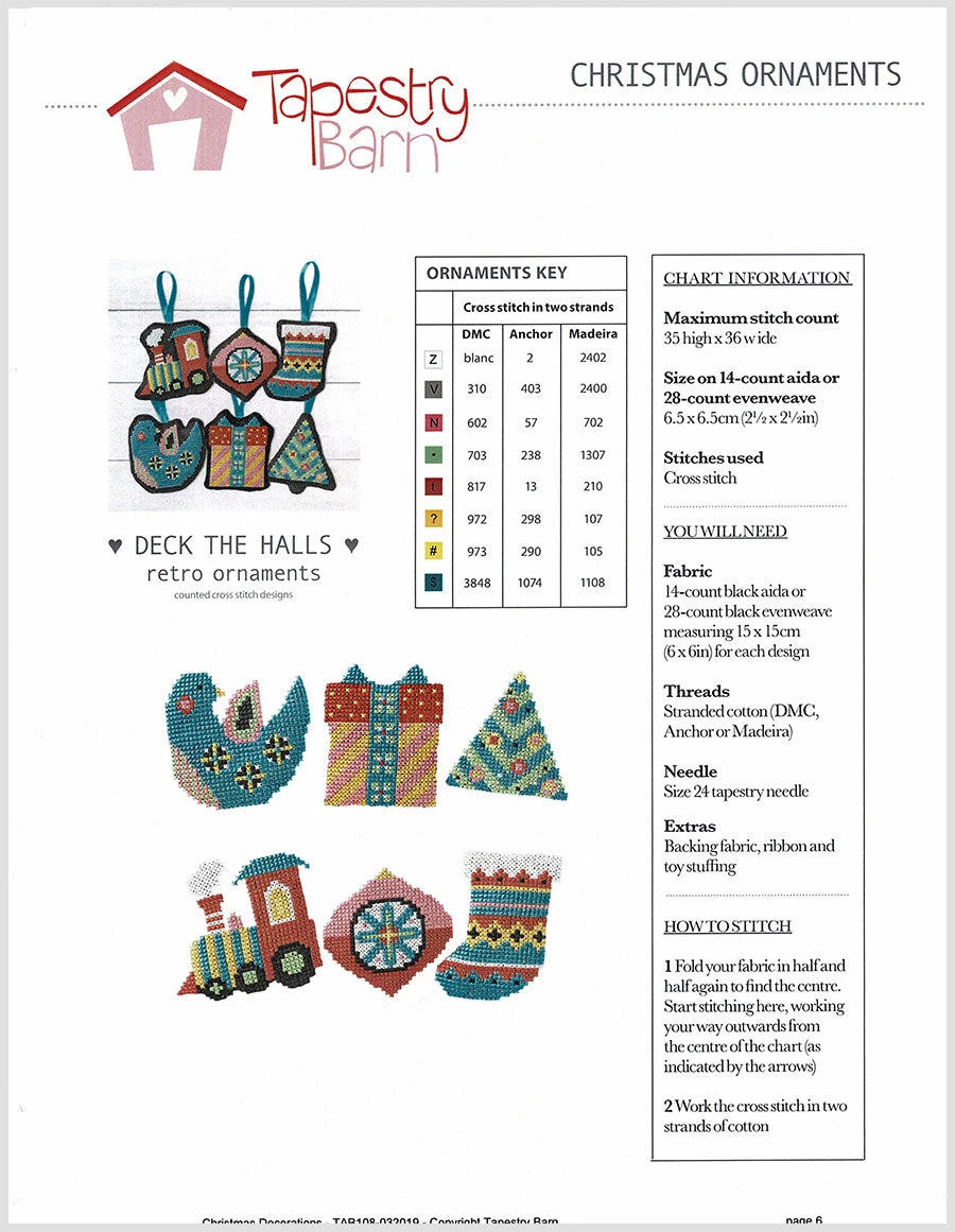 Retro Ornaments Cross Stitch Pattern 5 Retro Ornaments Cross Stitch Pattern - Image 3