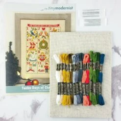 Twelve Days Of Christmas Cross Stitch Pattern -Olympus Handmade Store tiny modernist 12 days christmas cross stitch 2