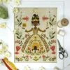The Bee Queen Cross Stitch Pattern 2 The Bee Queen Cross Stitch Pattern -Olympus Handmade Store tiny modernist bee queen