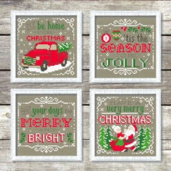 Christmas Signs Cross Stitch Pattern