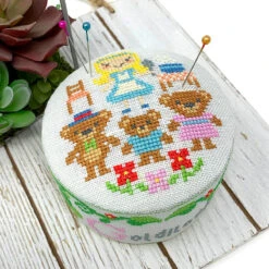 Fairy Tale Pincushion Cross Stitch Pattern - Goldilocks