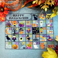 Halloween Calendar Cross Stitch Pattern