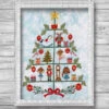 The Nutcracker Tree Cross Stitch Pattern -Olympus Handmade Store tiny modernist cross stitch pattern nutcracker tree 01