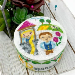 Fairy Tale Pincushion Cross Stitch Pattern - Rapunzel