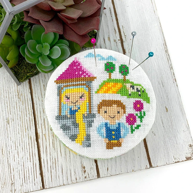 Fairy Tale Pincushion Cross Stitch Pattern - Rapunzel 5 Fairy Tale Pincushion Cross Stitch Pattern - Rapunzel - Image 3
