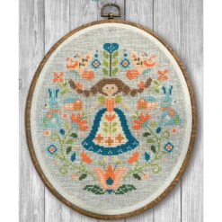 Folk Art Sampler Cross Stitch Pattern