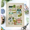 Spring Traditions Cross Stitch Pattern 2 Spring Traditions Cross Stitch Pattern -Olympus Handmade Store tiny moderrnist spring traditions 01