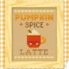 Pumpkin Spice Latte Cross Stitch Pattern -Olympus Handmade Store trellis thyme pumpkin spice 01