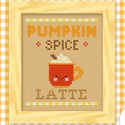 Pumpkin Spice Latte Cross Stitch Pattern